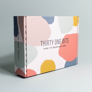 Двустранна розова кутия за самолет квадрат Експреси Тениска Тениска Кутия за опаковане на многоразмер цветна кутия гофрирана кутия